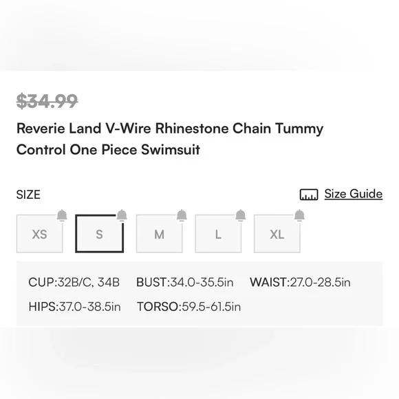 Black Tummy Control One-Piece Swimsuit with Rhinestone Straps - Picture 7 of 7